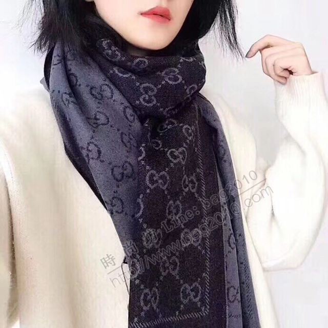 Gucci圍巾 古奇爆款雙G印花時尚圍巾 時尚美女必備款  llwj6849